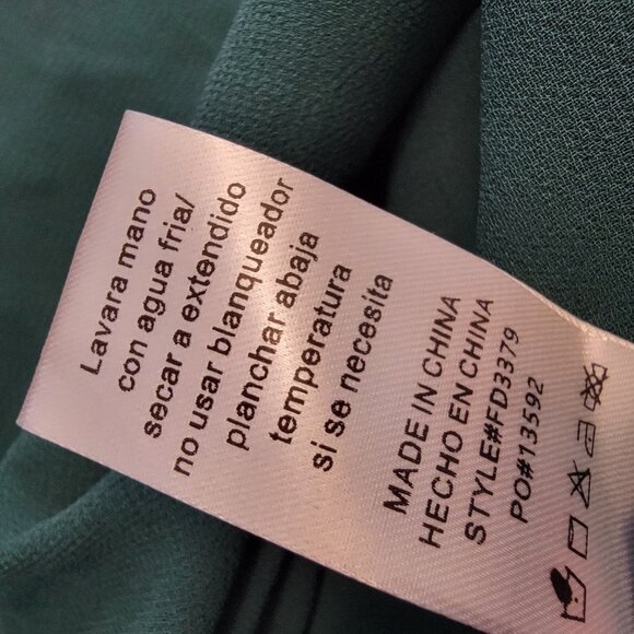 Fate V-Neck Wrap Mini Dress Holly Green Womens Size Small NEW NWT‎ - Picture 9 of 12